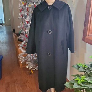 Vintage, black wool stroller coat (50's)